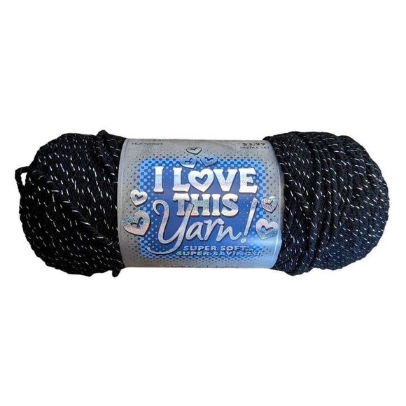 Hobby Lobby Other - I Love This Yarn Metallic 734 Black 97% acrylic & 3% 5 oz. 252 yds New